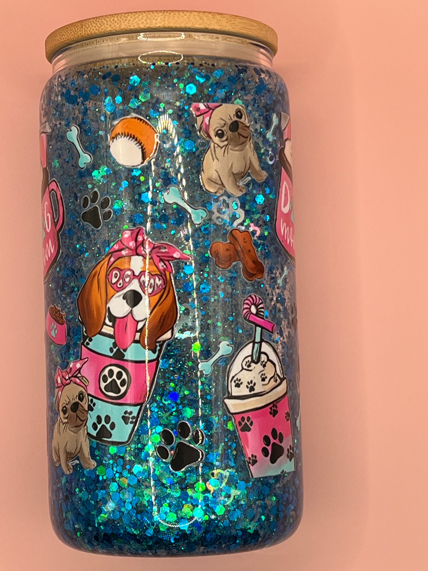 16 oz Custom Snow globe cup